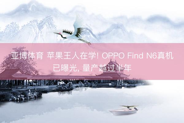 亚博体育 苹果王人在学! OPPO Find N6真机已曝光， 量产越过半年