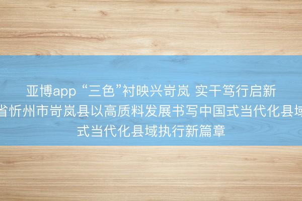 亚博app “三色”衬映兴岢岚 实干笃行启新程——山西省忻州市岢岚县以高质料发展书写中国式当代化县域执行新篇章
